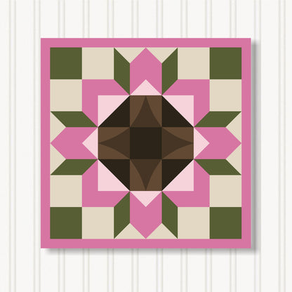 Barn Quilt Wall Art, 8 Sizes, Outdoor & Indoor Square Block, Home Decor Accent, BQ051-23