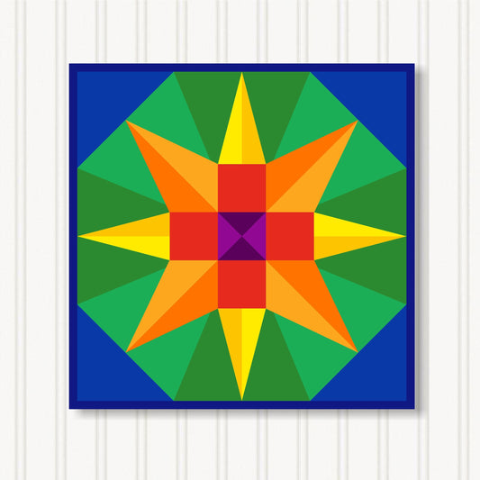 Barn Quilt Wall Art, 8 Sizes, Outdoor & Indoor Square Block, Home Decor Accent, BQ056-18