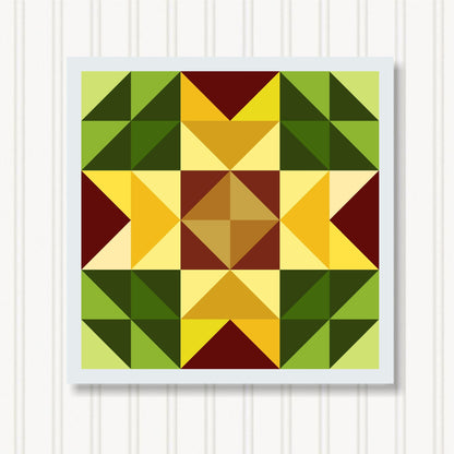 Barn Quilt Wall Art, 8 Sizes, Outdoor & Indoor Square Block, Home Decor Accent, BQ088-10
