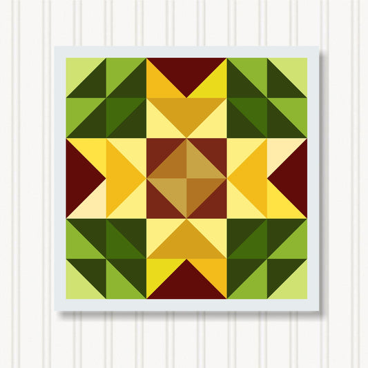 Barn Quilt Wall Art, 8 Sizes, Outdoor & Indoor Square Block, Home Decor Accent, BQ088-10