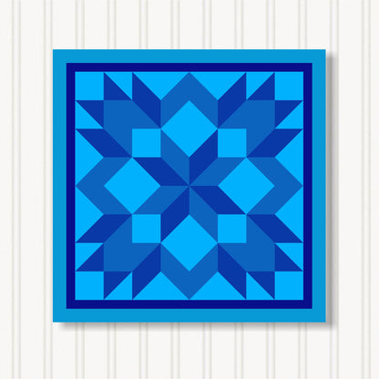 Barn Quilt Wall Art, 8 Sizes, Outdoor & Indoor Square Block, Home Decor Accent, BQ122-18