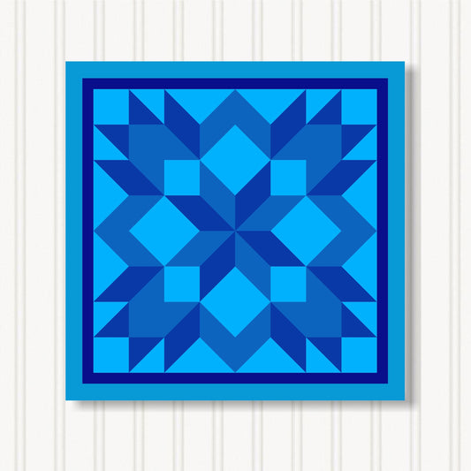 Barn Quilt Wall Art, 8 Sizes, Outdoor & Indoor Square Block, Home Decor Accent, BQ122-18