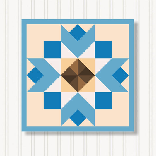 Barn Quilt Wall Art, 8 Sizes, Outdoor & Indoor Square Block, Home Decor Accent, BQ130-03