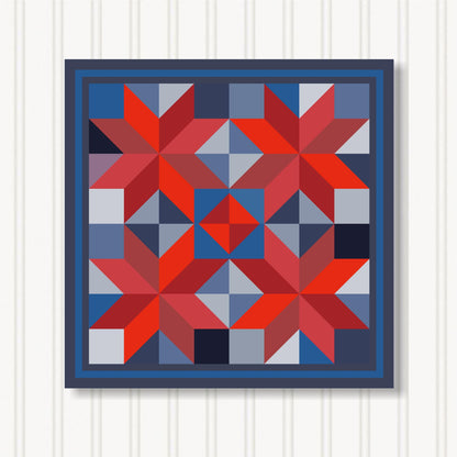 Barn Quilt Wall Art, 8 Sizes, Outdoor & Indoor Square Block, Home Decor Accent, BQ033-10