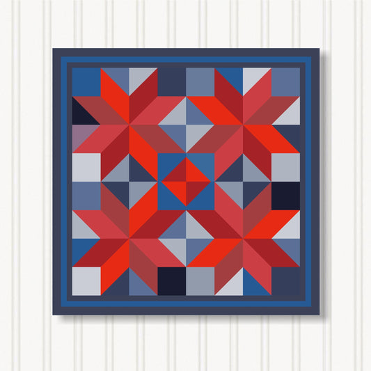 Barn Quilt Wall Art, 8 Sizes, Outdoor & Indoor Square Block, Home Decor Accent, BQ033-10