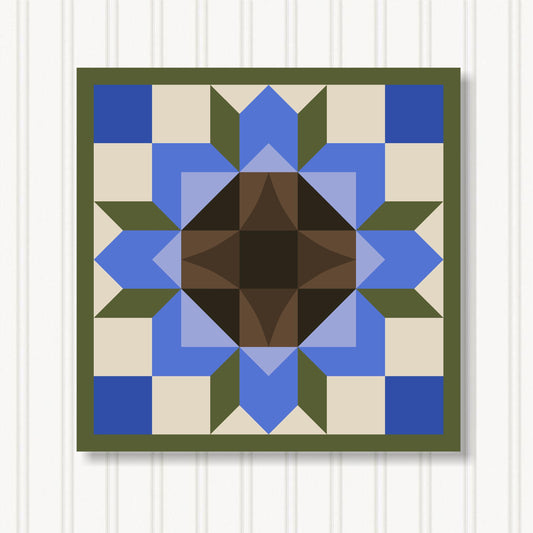 Barn Quilt Wall Art, 8 Sizes, Outdoor & Indoor Square Block, Home Decor Accent, BQ051-06