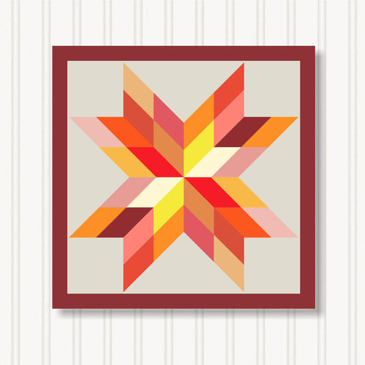 Barn Quilt Wall Art, 8 Sizes, Outdoor & Indoor Square Block, Home Decor Accent, BQ087-18