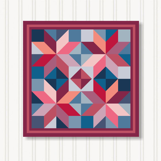 Barn Quilt Wall Art, 8 Sizes, Outdoor & Indoor Square Block, Home Decor Accent, BQ033-18