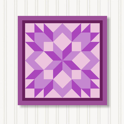 Barn Quilt Wall Art, 8 Sizes, Outdoor & Indoor Square Block, Home Decor Accent, BQ122-14