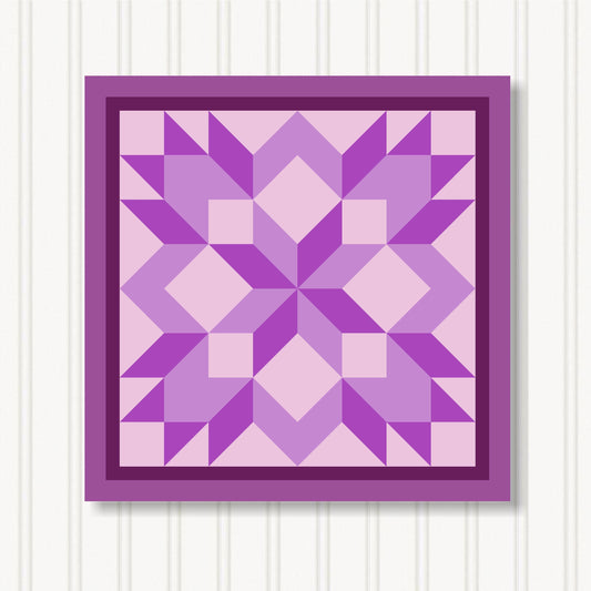 Barn Quilt Wall Art, 8 Sizes, Outdoor & Indoor Square Block, Home Decor Accent, BQ122-14