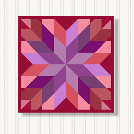 Barn Quilt Wall Art, 8 Sizes, Outdoor & Indoor Square Block, Home Decor Accent, BQ110-22