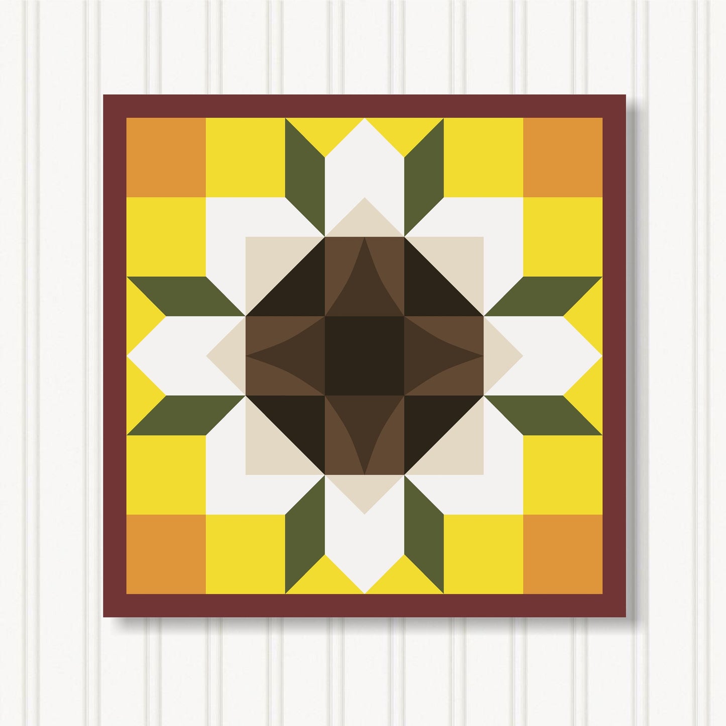 Barn Quilt Wall Art, 8 Sizes, Outdoor & Indoor Square Block, Home Decor Accent, BQ051-15