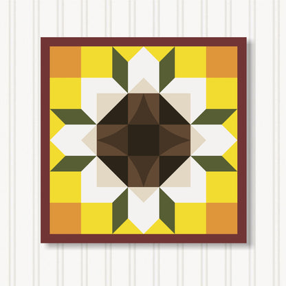 Barn Quilt Wall Art, 8 Sizes, Outdoor & Indoor Square Block, Home Decor Accent, BQ051-15
