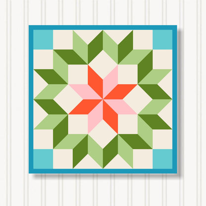 Barn Quilt Wall Art, 8 Sizes, Outdoor & Indoor Square Block, Home Decor Accent, BQ103-14