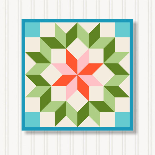 Barn Quilt Wall Art, 8 Sizes, Outdoor & Indoor Square Block, Home Decor Accent, BQ103-14