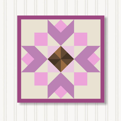 Barn Quilt Wall Art, 8 Sizes, Outdoor & Indoor Square Block, Home Decor Accent, BQ130-08