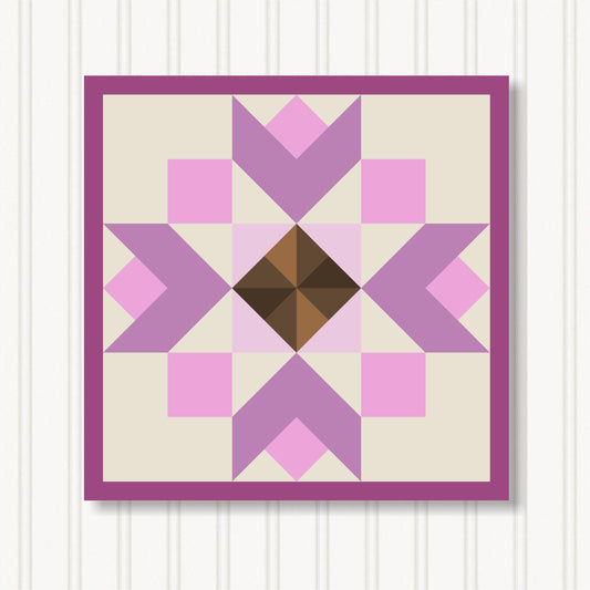 Barn Quilt Wall Art, 8 Sizes, Outdoor & Indoor Square Block, Home Decor Accent, BQ130-08