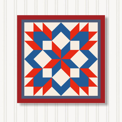 Barn Quilt Wall Art, 8 Sizes, Outdoor & Indoor Square Block, Home Decor Accent, BQ122-04