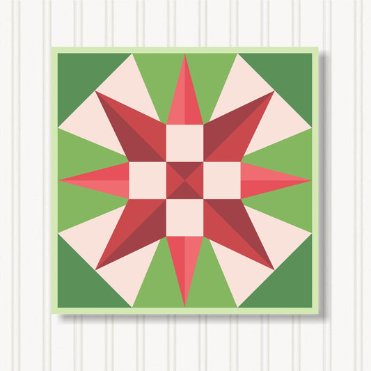 Barn Quilt Wall Art, 8 Sizes, Outdoor & Indoor Square Block, Home Decor Accent, BQ056-17