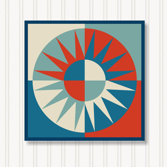 Barn Quilt Wall Art, 8 Sizes, Outdoor & Indoor Square Block, Home Decor Accent, BQ002-18