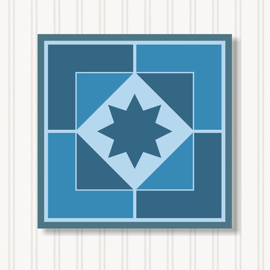 Barn Quilt Wall Art, 8 Sizes, Outdoor & Indoor Square Block, Home Decor Accent, BQ066-07
