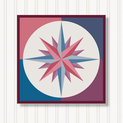 Barn Quilt Wall Art, 8 Sizes, Outdoor & Indoor Square Block, Home Decor Accent, BQ124-03