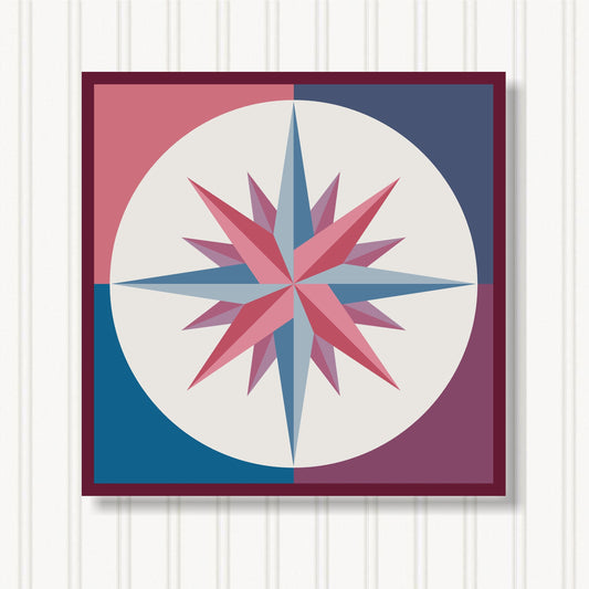 Barn Quilt Wall Art, 8 Sizes, Outdoor & Indoor Square Block, Home Decor Accent, BQ124-03