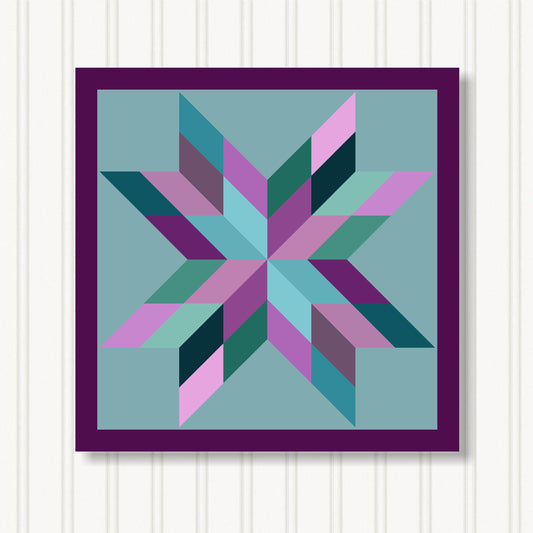Barn Quilt Wall Art, 8 Sizes, Outdoor & Indoor Square Block, Home Decor Accent, BQ087-15
