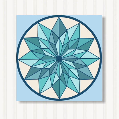Barn Quilt Wall Art, 8 Sizes, Outdoor & Indoor Square Block, Home Decor Accent, BQ058-05