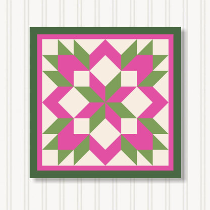 Barn Quilt Wall Art, 8 Sizes, Outdoor & Indoor Square Block, Home Decor Accent, BQ122-07