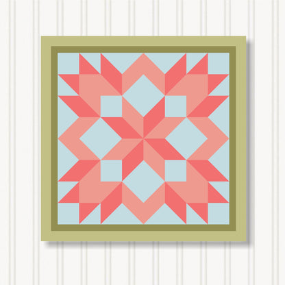 Barn Quilt Wall Art, 8 Sizes, Outdoor & Indoor Square Block, Home Decor Accent, BQ122-15