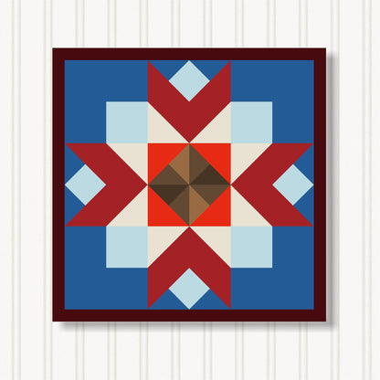 Barn Quilt Wall Art, 8 Sizes, Outdoor & Indoor Square Block, Home Decor Accent, BQ130-07