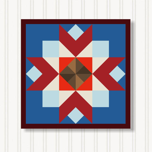 Barn Quilt Wall Art, 8 Sizes, Outdoor & Indoor Square Block, Home Decor Accent, BQ130-07