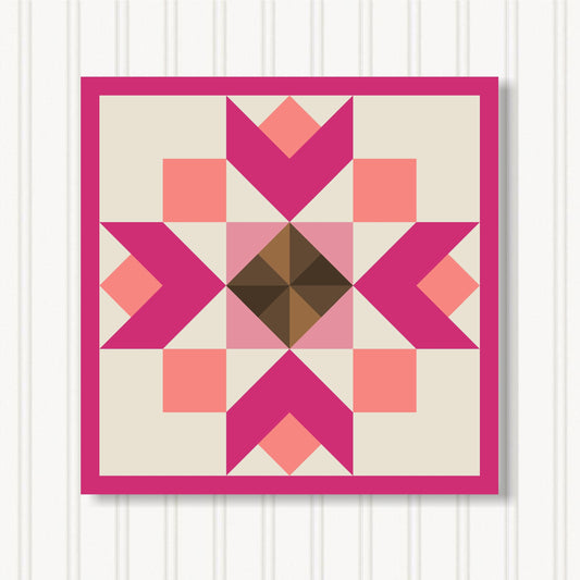 Barn Quilt Wall Art, 8 Sizes, Outdoor & Indoor Square Block, Home Decor Accent, BQ130-18
