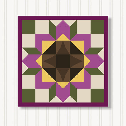 Barn Quilt Wall Art, 8 Sizes, Outdoor & Indoor Square Block, Home Decor Accent, BQ051-11