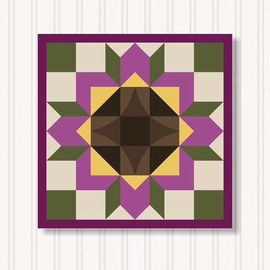 Barn Quilt Wall Art, 8 Sizes, Outdoor & Indoor Square Block, Home Decor Accent, BQ051-11