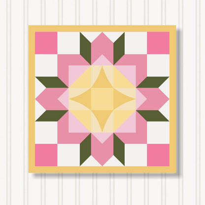 Barn Quilt Wall Art, 8 Sizes, Outdoor & Indoor Square Block, Home Decor Accent, BQ051-08