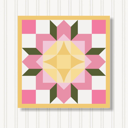 Barn Quilt Wall Art, 8 Sizes, Outdoor & Indoor Square Block, Home Decor Accent, BQ051-08