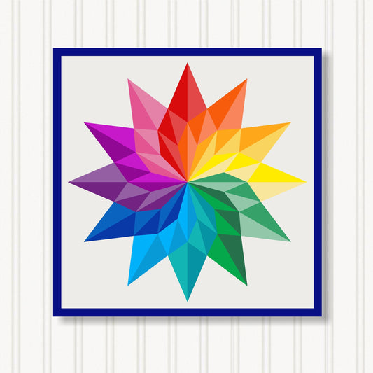 Barn Quilt Wall Art, 8 Sizes, Outdoor & Indoor Square Block, Home Decor Accent, BQ072-14