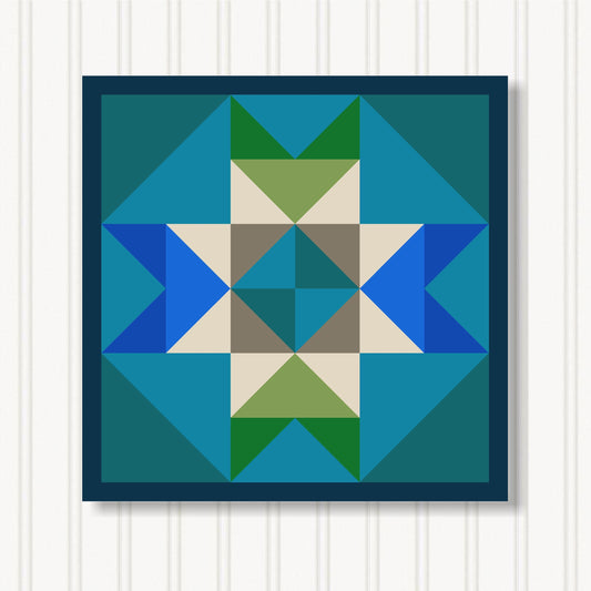 Barn Quilt Wall Art, 8 Sizes, Outdoor & Indoor Square Block, Home Decor Accent, BQ131-09