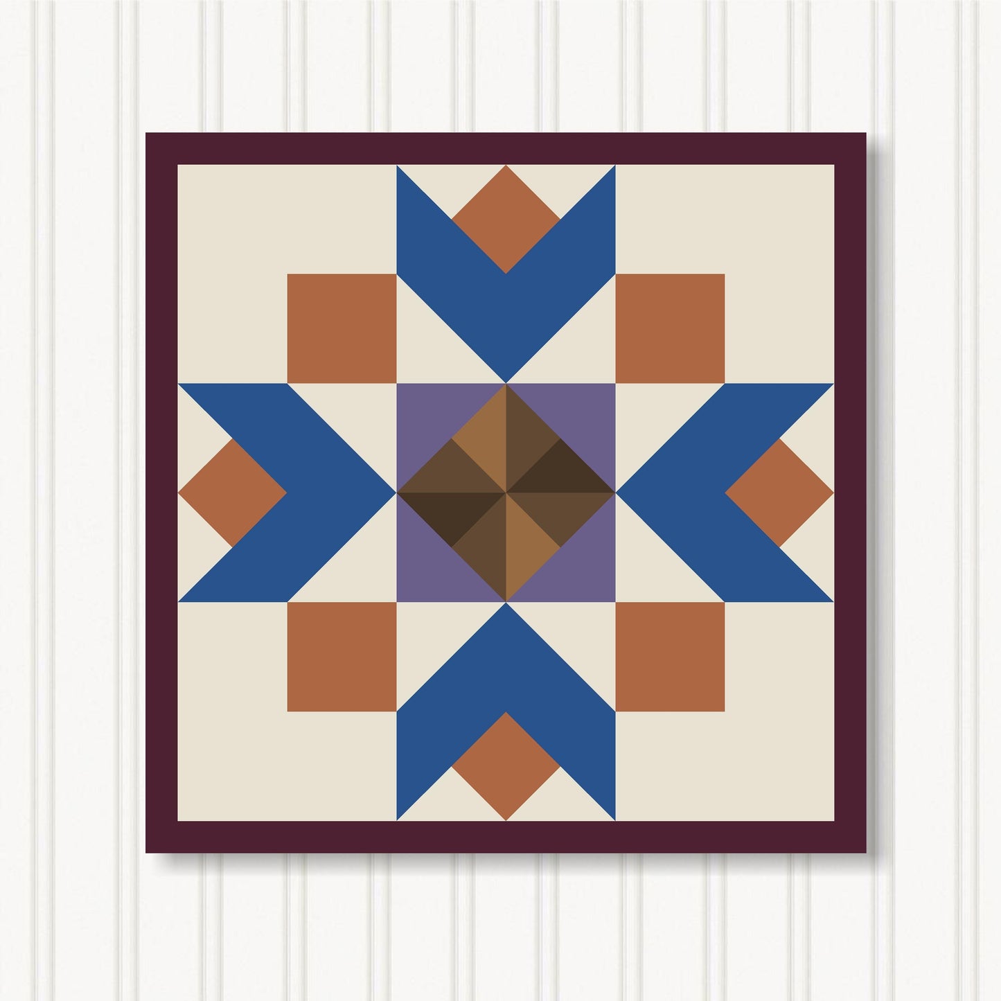 Barn Quilt Wall Art, 8 Sizes, Outdoor & Indoor Square Block, Home Decor Accent, BQ130-12