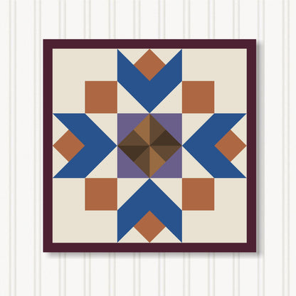 Barn Quilt Wall Art, 8 Sizes, Outdoor & Indoor Square Block, Home Decor Accent, BQ130-12