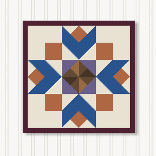 Barn Quilt Wall Art, 8 Sizes, Outdoor & Indoor Square Block, Home Decor Accent, BQ130-12