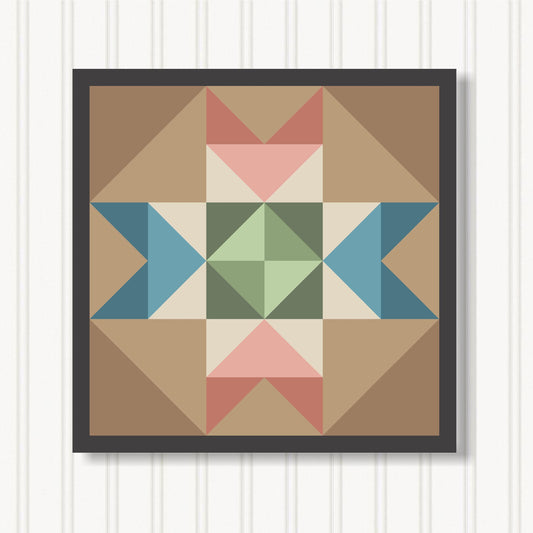 Barn Quilt Wall Art, 8 Sizes, Outdoor & Indoor Square Block, Home Decor Accent, BQ131-01