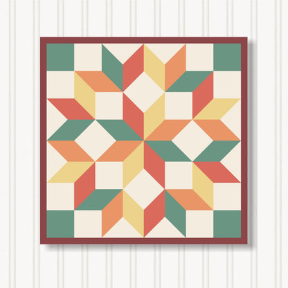 Barn Quilt Wall Art, 8 Sizes, Outdoor & Indoor Square Block, Home Decor Accent, BQ103-20