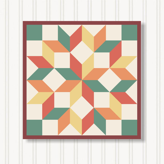 Barn Quilt Wall Art, 8 Sizes, Outdoor & Indoor Square Block, Home Decor Accent, BQ103-20