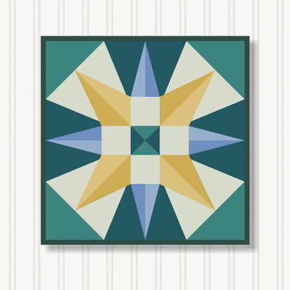 Barn Quilt Wall Art, 8 Sizes, Outdoor & Indoor Square Block, Home Decor Accent, BQ056-10