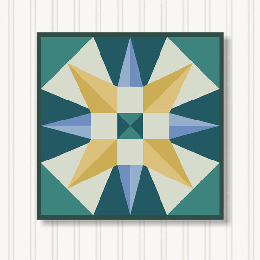 Barn Quilt Wall Art, 8 Sizes, Outdoor & Indoor Square Block, Home Decor Accent, BQ056-10