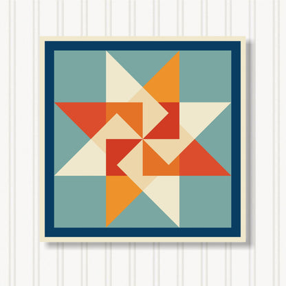 Barn Quilt Wall Art, 8 Sizes, Outdoor & Indoor Square Block, Home Decor Accent, BQ079-12