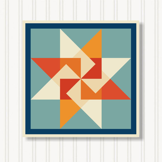 Barn Quilt Wall Art, 8 Sizes, Outdoor & Indoor Square Block, Home Decor Accent, BQ079-12